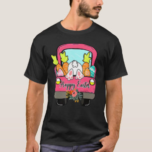 Frohe Ostern Pickup Truck Bunny Eier Vintage Männe T-Shirt