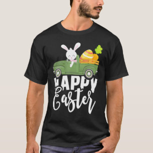 Frohe Ostern Pickup Truck Bunny Eier Vintage Männe T-Shirt