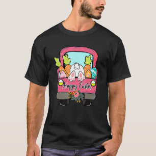 Frohe Ostern Pickup Truck Bunny Eier Vintage Männe T-Shirt