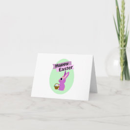 Frohe Ostern! Pink Bunny Feiertagskarte