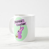 Frohe Ostern! Pink Bunny Kaffeetasse (Vorderseite Links)