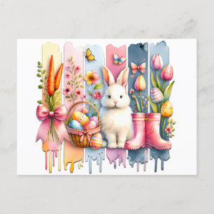 Frohe Ostern Pinselstrich  Postkarte