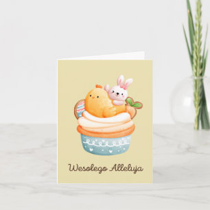 Frohe Ostern, Polnisch Frohe Ostern Karte