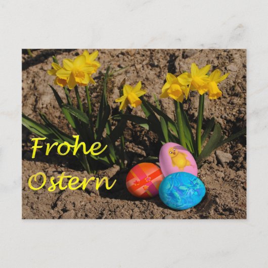 Frohe Ostern Postkarte (Vorderseite)