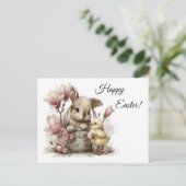 Frohe Ostern  Postkarte (Stehend Vorderseite)
