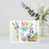 Frohe Ostern Postkarte (Stehend Vorderseite)
