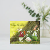 Frohe Ostern Postkarte (Stehend Vorderseite)