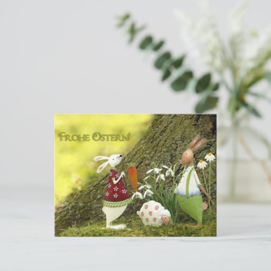 Frohe Ostern Postkarte (Stehend Vorderseite)