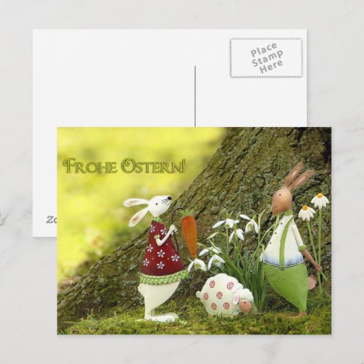 Frohe Ostern Postkarte (Vorne/Hinten)