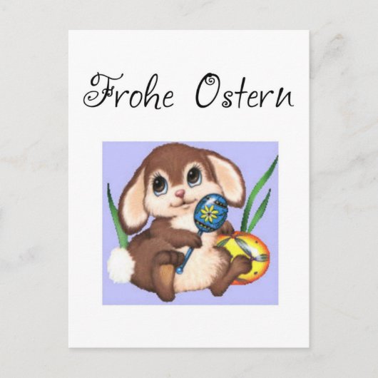 Frohe Ostern Postkarte (Vorderseite)