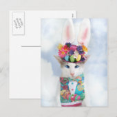 Frohe Ostern Postkarte von Skeezix, Katze (Vorne/Hinten)