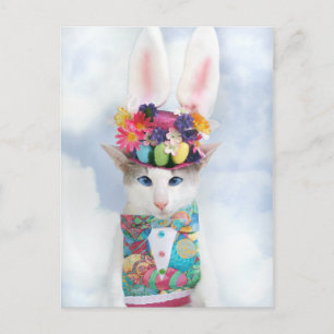 Frohe Ostern Postkarte von Skeezix, Katze