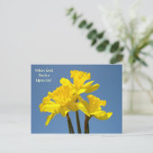Frohe Ostern! Postkarten, wenn Gott uns lächelt Feiertagspostkarte (Stehend Vorderseite)