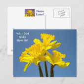 Frohe Ostern! Postkarten, wenn Gott uns lächelt Feiertagspostkarte (Vorne/Hinten)