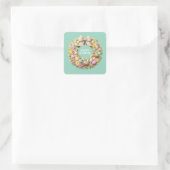 FROHE OSTERN QUADRATISCHER AUFKLEBER (Tasche)