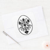 Frohe Ostern! Quadratischer Aufkleber (Umschlag)