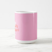 Frohe Ostern Retro Rosa Orange Kaffeetasse (Mittel)