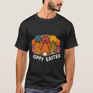 Frohe Ostern Retro-Sonnenuntergang Osterhase Squad T-Shirt