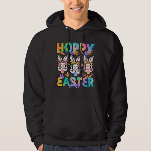 frohe Ostern, retro, vintage Hoodie (Vorderseite)
