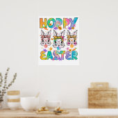frohe Ostern, Retro, Vintage Poster (Küche)