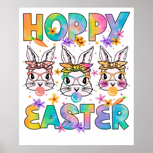 frohe Ostern, Retro, Vintage Poster (Vorne)