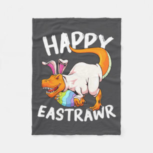 Frohe Ostern Rex Oster Rex Dinosaurier Hase Kind D Fleecedecke
