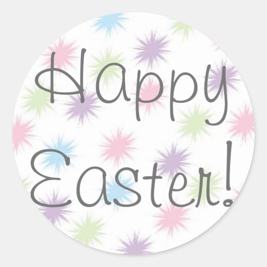 Frohe Ostern! Runder Aufkleber (Vorderseite)