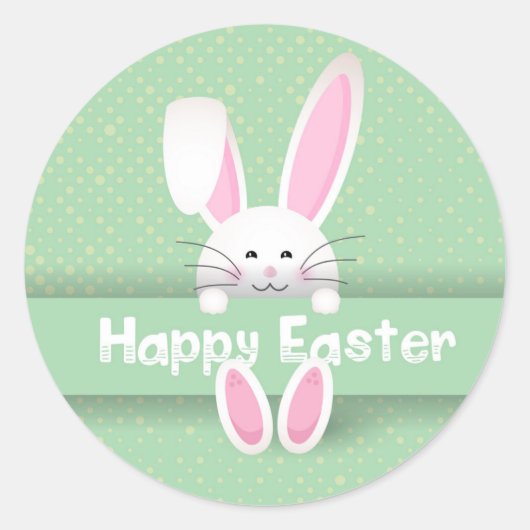 Frohe Ostern Runder Aufkleber (Vorderseite)