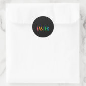 Frohe Ostern Runder Aufkleber (Tasche)