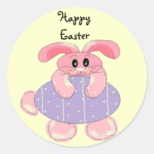 Frohe Ostern Runder Aufkleber (Vorderseite)