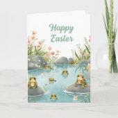 Frohe Ostern Schildkröten Karte (Vorderseite)