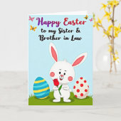 Frohe Ostern Schwester Bruder Karte (Gelbe Blume)