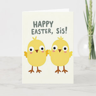 Frohe Ostern Schwester Einfache Vogelkarte Karte