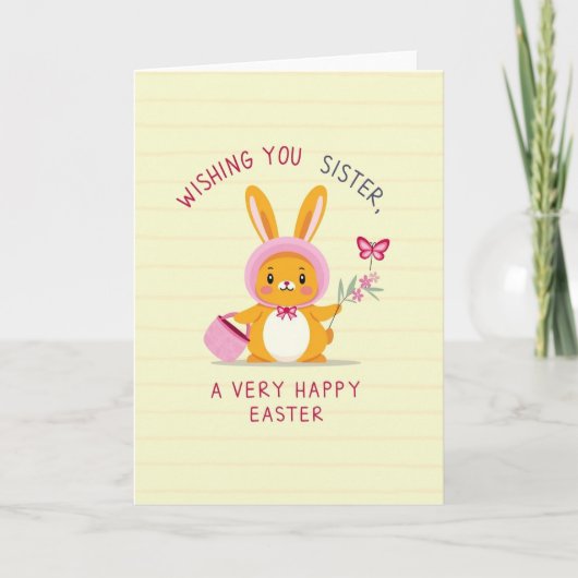 Frohe Ostern Schwester Grußkarte Karte (Vorderseite)