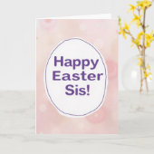 Frohe Ostern Schwesterkarte Karte (Gelbe Blume)