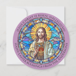 Frohe Ostern Segnungen Auferstehung Religiös Feiertagskarte