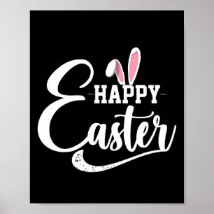 Frohe Ostern Shirt Hase Poster