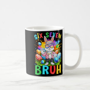 Frohe Ostern Six Seven Bruh Meme Bunny Kaninchen J Kaffeetasse
