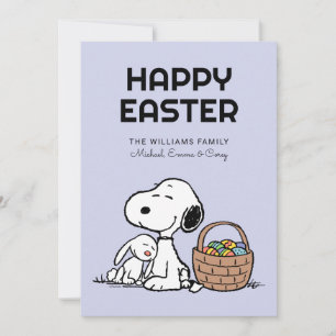 Frohe Ostern Snoopy & der Osterhase Feiertagskarte