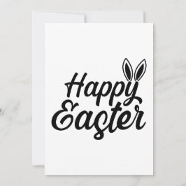 Frohe Ostern, sonnige Ohren auf schwarzem Text Feiertagskarte