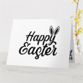 Frohe Ostern, sonnige Ohren auf schwarzem Text Karte (Gelbe Blume)