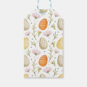 Frohe Ostern, sonnige Ohren, Eier, Blume Geschenkanhänger (Rückseite)