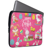 Frohe Ostern, sonnige Wünsche und farbenfrohe Eier Laptopschutzhülle (Vorne Rechts)