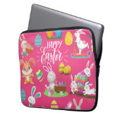 Frohe Ostern, sonnige Wünsche und farbenfrohe Eier Laptopschutzhülle (Vorderseite Links)
