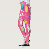Frohe Ostern, sonnige Wünsche und farbenfrohe Eier Leggings (Links)