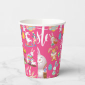 Frohe Ostern, sonnige Wünsche und farbenfrohe Eier Pappbecher (Links)