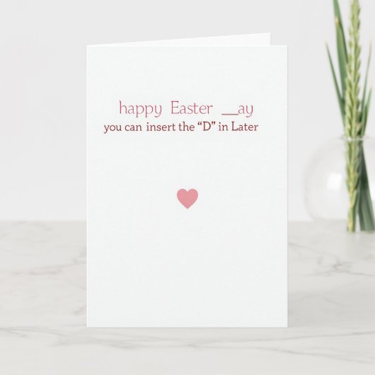 Frohe Ostern später Karte (Vorderseite)