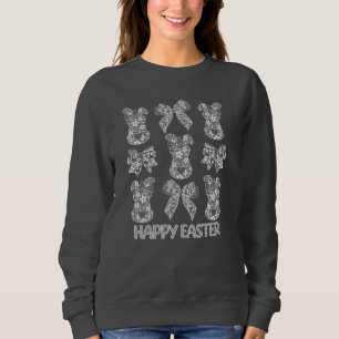Frohe Ostern Spitze Hase Spitze Ohren Spitze Schle Sweatshirt