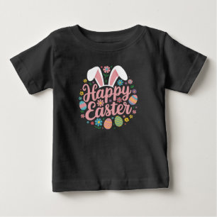 Frohe Ostern Sprüche Ei Hase Baby T-shirt