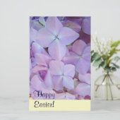 Frohe Ostern! Stationery Custom Lavender Blume Briefpapier (Stehend Vorderseite)